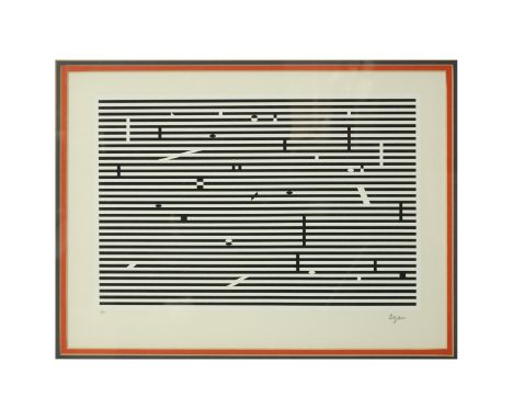 Yaacov Agam, Israeli (born 1928) Serigraph on Arches Paper, V from Double Metamorphosis Series 1979, Pencil Signed and Number