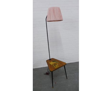 Vintage standard lamp table, 185 x 48cm. 