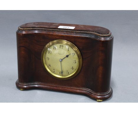 Early 20th century mantle clock retailed by Brook &amp; Sons, Edinburgh, in mahogany case, complete with key 