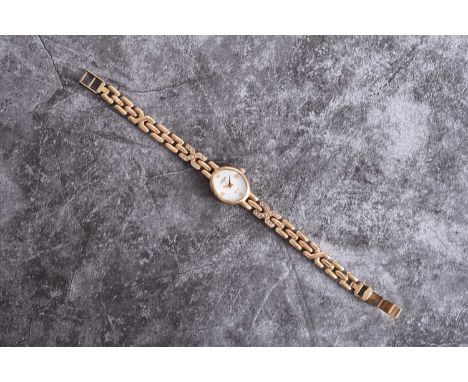 Rotary: A lady's 9ct gold bracelet watchModel: EliteDate: Circa 2000Movement: ETA jewelled quartzDial: Pearlised, crystal hou