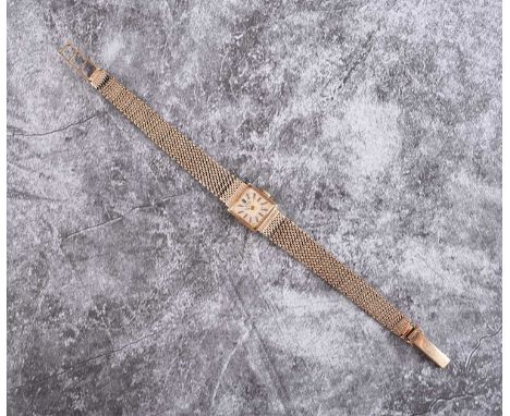 Rotary: A lady's 9ct gold bracelet watchReference: 20214Date: Circa 1960Movement: Cal.430 21-jewel manual windDial: Silvered,