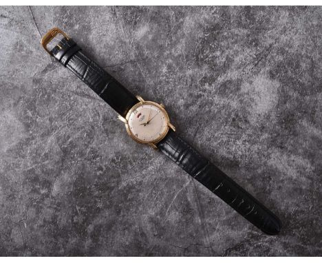 LeCoultre: A gentleman's 10ct gold filled wristwatchModel: PowermaticReference: 11766Date: Circa 1950sMovement: Cal.481 17-je
