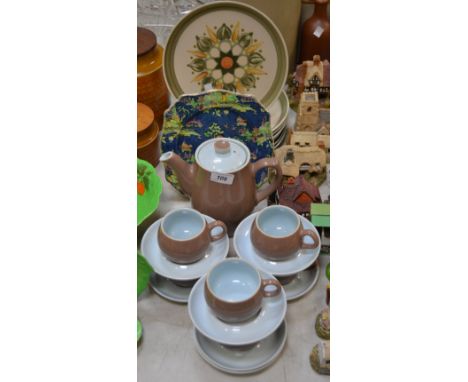 Ceramics - a Langley part tea service; Denby plates;  etc 