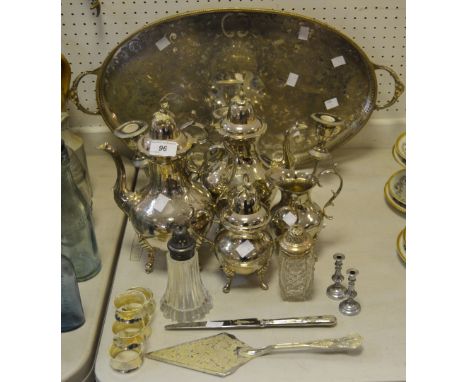 An Edwardian silver and cut glass sugar sifter, screw cover pierced and embossed with foliage, hobnail cut tapering square ca