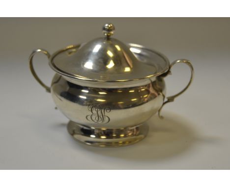 Tiffany & Co. - a double-handle sucrier and cover, inscribed 173.4g