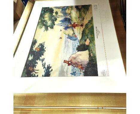 Three John Harrold Rupert Bear limited edition coloured prints, and a selection of other&nbsp;Rupert Bear pictures 