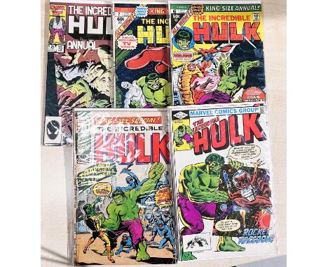 Marvel Comics: 1970's onwards The Incredible Hulk issue 271 First appearance of Rocket Racoon, Incredible Hulk King-size Spec