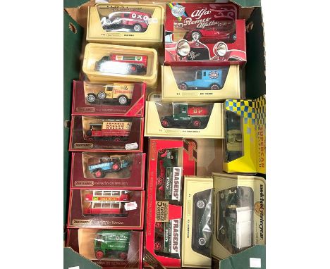 A collection of boxed diecast vehicles including Brumm, Matchbox etc, approx. 30 