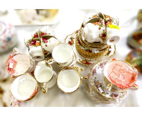 An Old Country Rose tea service. 
