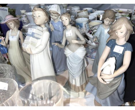 Six various Nao figures of children 
