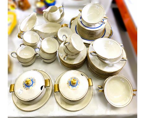 An "Ivory" Art Deco style part dinner/tea service by Thomas, 60 pieces approx. 