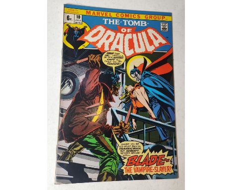 Marvel Comics: Tomb of Dracula No 10, First Appearance of Blade The Vampire Hunter UK price variant 