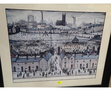 LAWRENCE STEPHEN LOWRY, British 20th century, limited edition print, Britain at Play, SIGNED, with Fine Art Guild stamp, 46 x