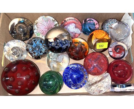 A collection of Selkirk and Caithness etc. paperweights. 