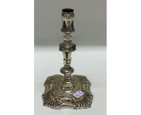An unusual Sheffield plated chamber stick of typical Georgian design. 