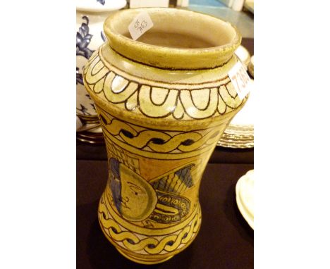 Italian Albarello vase, H: 30 cm 