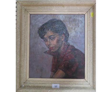 Mid 20th centuryBust portrait of a young womanoil on canvasunsigned34cm x 30cm 