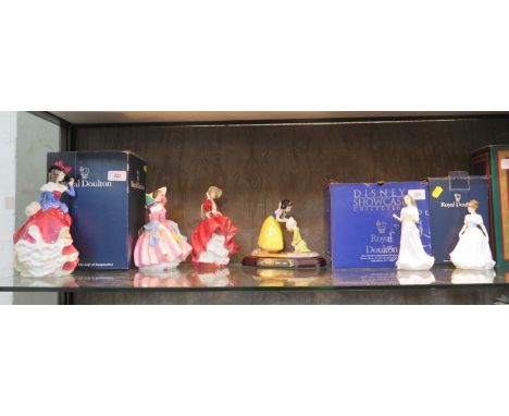 A limited edition Royal Doulton Disney figure - Dopey's First Kiss SW 21, numbered 563, with certificate, box and stand, six 