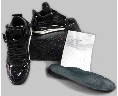 Jordan 4 - 11Lab4 Black Sneakers. Aus 2014.Größe UK 9, EUR 44. Schwarze 'Air Jordan 4 11Lab4' Sneakers aus Lackleder Jordan m