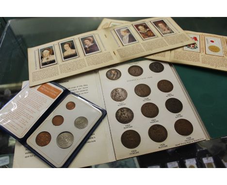 Coin Collectors folder 1926-1967, incomplete, John Player &amp; Sons cigarette card albums, Kings and Queens of England 1066-