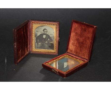 19th Century Ambrotype &amp; Daguerreotype, both of gentlemen, (2)