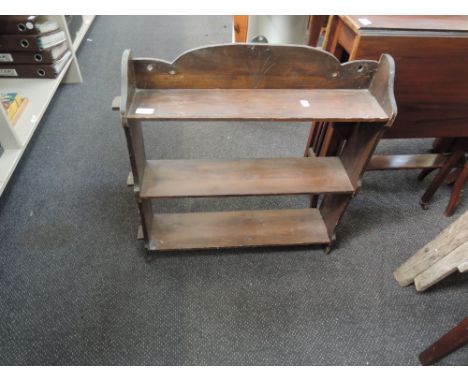 A stained frame wall shelf