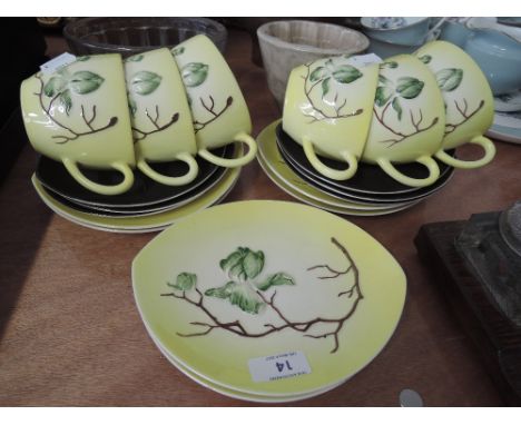 A Carlton Ware, Australia design part tea service (1 plate chipped)