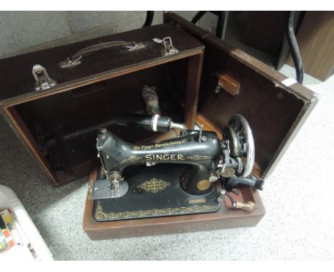 A vintage Singer Sewing Machine serial No:EB416984