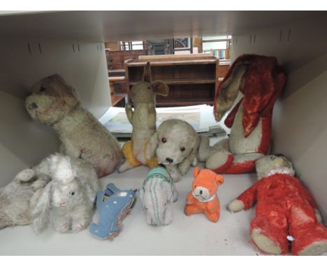 Ten early/mid 20th century soft toys and teddy bears including Chad Valley etc