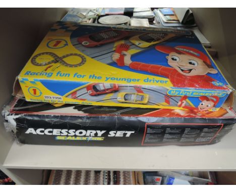 Two Scalextric sets, start and accessory, both boxed