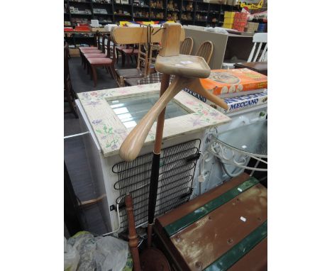A valet stand and bobbin turned pedestal (af)