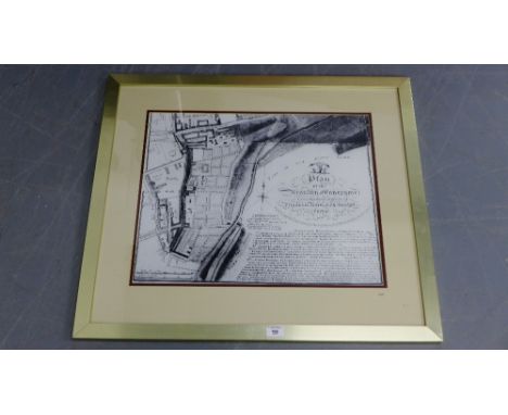 Plan of the Canongate, reproduction framed print