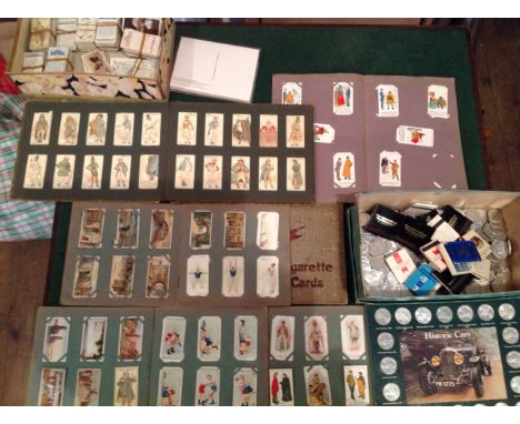 A collection of cigarette cards by Wills, Players, Lea, De Reszke, Frys, etc, some contained in albums, some loose, sets, etc