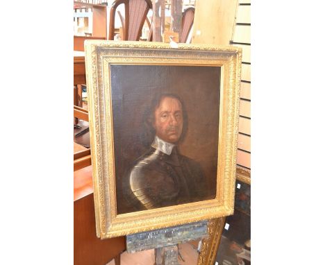 Early 19th Century oil on canvas portrait of Oliver Cromwell
