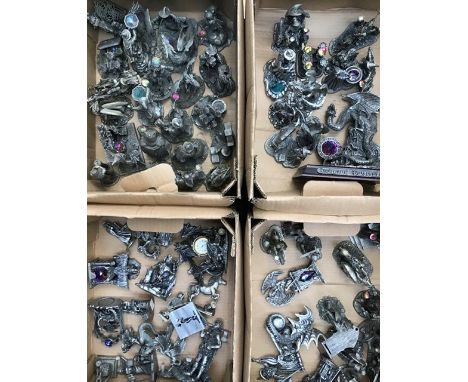 Myth &amp; Magic collectors club, Legends &amp; Dreams, Mystic Legends, etc.: large quantity of pewter figures, some with cry
