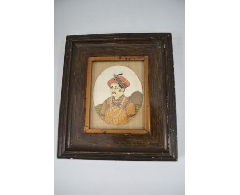 Anglo Indian Mughal portrait miniature painting