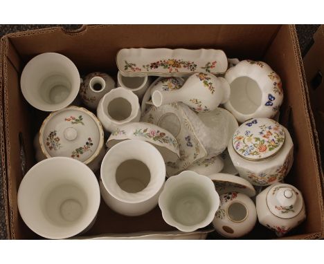 Aynsley; a collection of 'Wild Tudor', 'Somerset' and 'Orchard Gold' pattern ceramics, including jars, bowls, jars, pin dishe