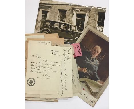 Archive of telegraphs and handwritten notes providing instructions to Reginald D. Parker, chauffeur to the Prime Minister. Th