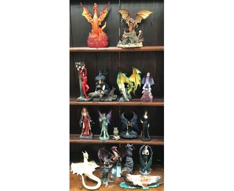 Myth &amp; Magic figures , quantity in three boxes, some with minor damage. (3 boxes).