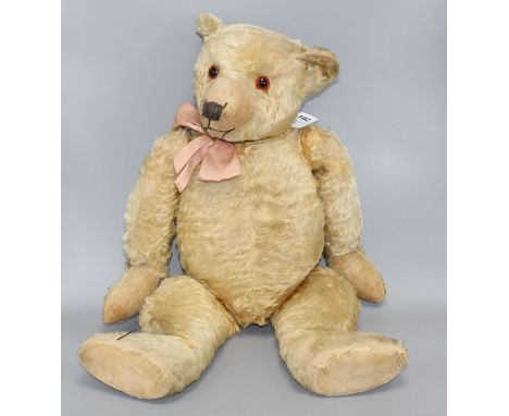 A Chiltern bear, c.1930, 27in., original velvet pads, some hair loss on right left arm and body