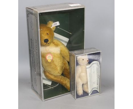Four Steiff boxed limited edition teddy bears: a 1912 Replica, a 1906 Replica, Petsy 1927 and Snap-A-Part-Teddy bear 1908 Con