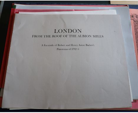 Nine facsimilies of early maps and panorama's: - 1. Ordnance Surveyor's Drawings of the London Area, 1799-18082. Rocque, John