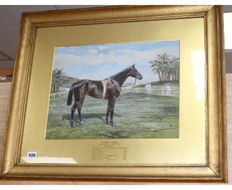 Manner of George Paice (1854-1925) gouache, Portrait of Giddy Girl, Winner of The Governors Cup, Columbo and other Sri Lankan