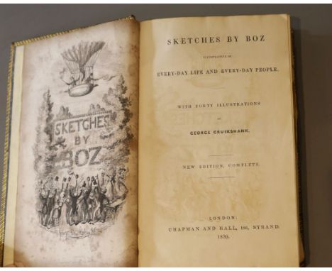 Dickens, Charles - Sketches by Boz: illustrative of every-day life and every-day people, new edition, complete, engraved pict