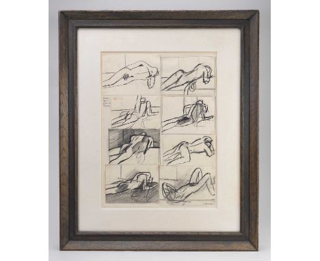 † KEITH VAUGHAN (1912-1977); pencil montage, 'Studies for a reclining figure', signed, titled and dated July 5th 1960, 40 x 2