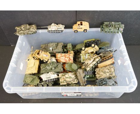 Collection of around 50 play worn army related diecast models to include Corgi, Britains and Polistil examples to include Cor