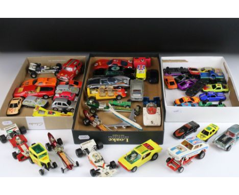 Around 45 diecast models form the mid 20th C onwards to include many Corgi Whizzwheels examples, Corgi The Green Hornet Black