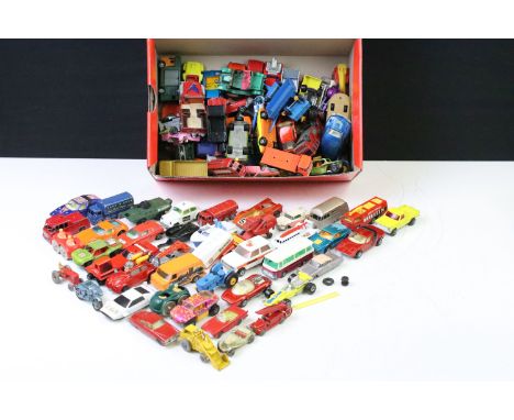 Around 90 circa 1960s/70s diecast models to include mainly Matchbox 75 Series and Superfast and Corgi Whizzwheels and Juniors