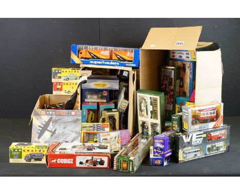 Around 45 boxed diecast models to include Corgi, Vanguard, Atlas Editions &amp; Lledo, featuring Corgi 191 Texaco-Marlboro Mc
