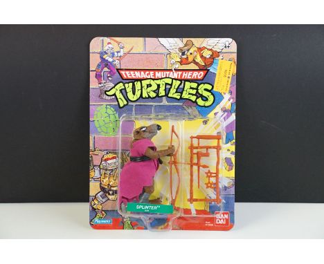 Teenage Mutant Ninja Turtles - Original carded Playmates Bandai TMNT Splinter figure, 'Hero' version, original Toys R Us pric